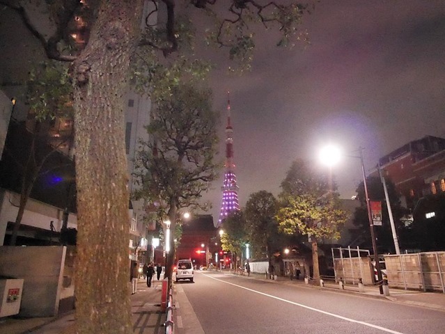 大門から見える東京タワー